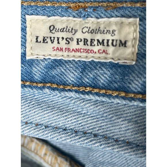 Levi's Premium 501 Original Cutoff Jean Light Blue Wash Shorts Women Sz 29 - Picture 6 of 7